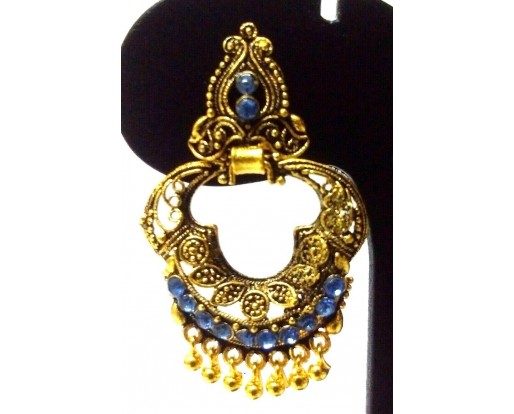 Golden Oxidized Earrings Jhumka Jhumki Ethnic Imitation Jewelry Drop Dangle EA81